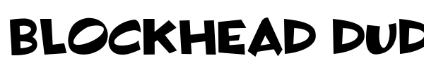 Blockhead Dude font preview